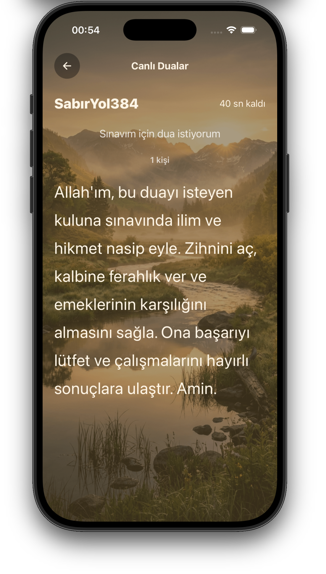 Kuran Chat dua paylaşımı ekran görüntüsü